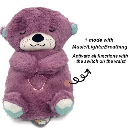 Oso de peluche musical, relajante para un sueño tranquilo.